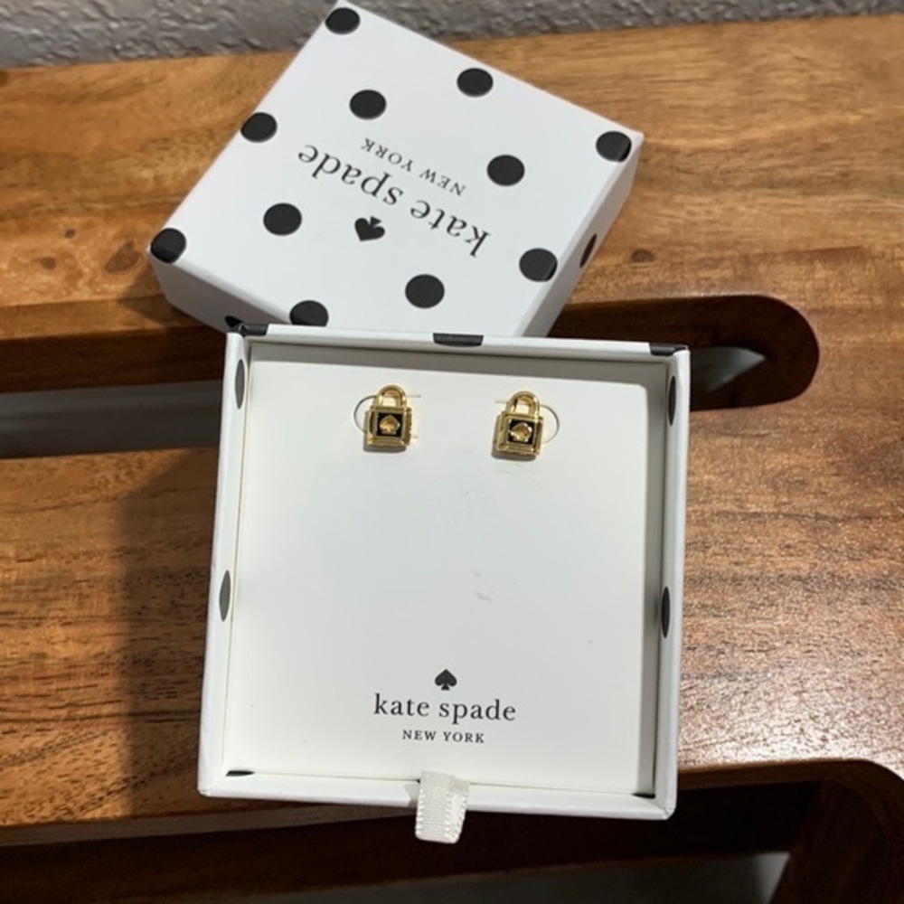 Kate Spade Lock and Spade Stud Earrings